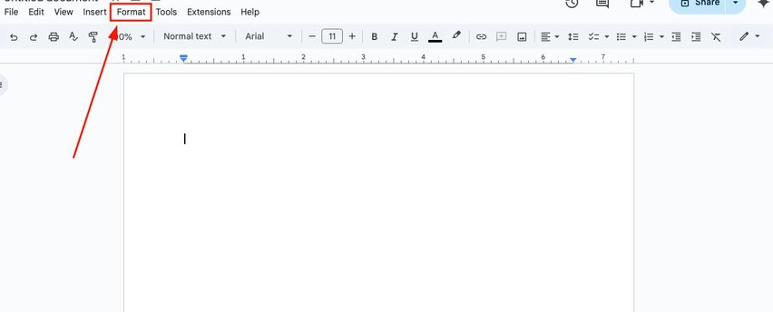 make two separate columns google docs